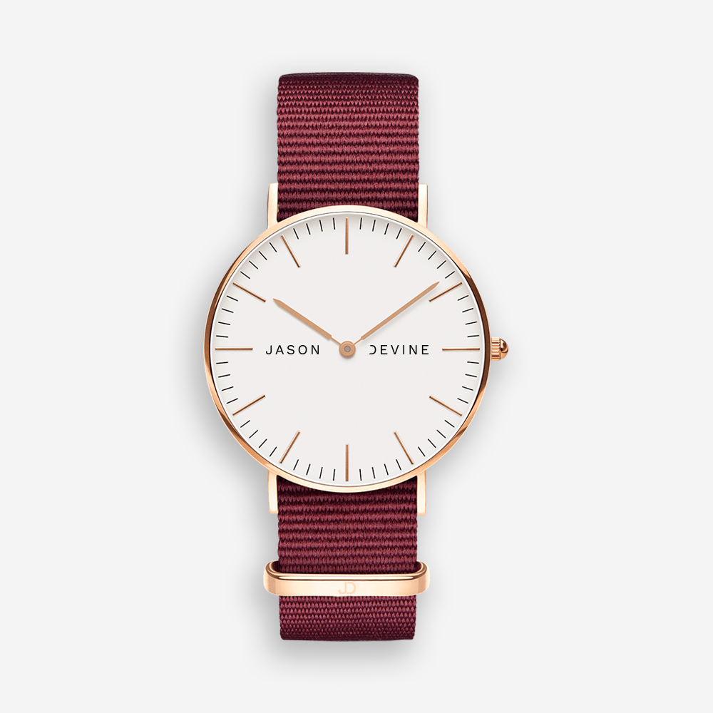 36 mm — White / Crimson