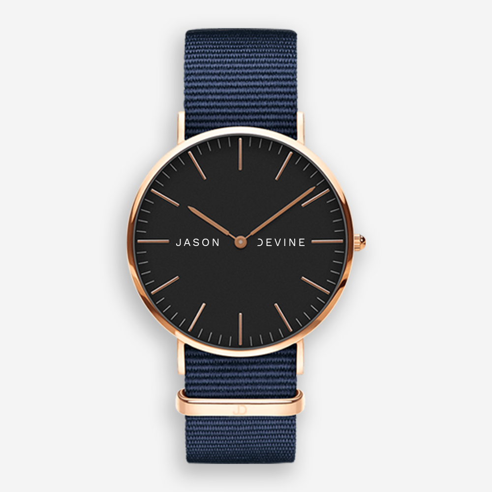 40 mm — Black / Navy